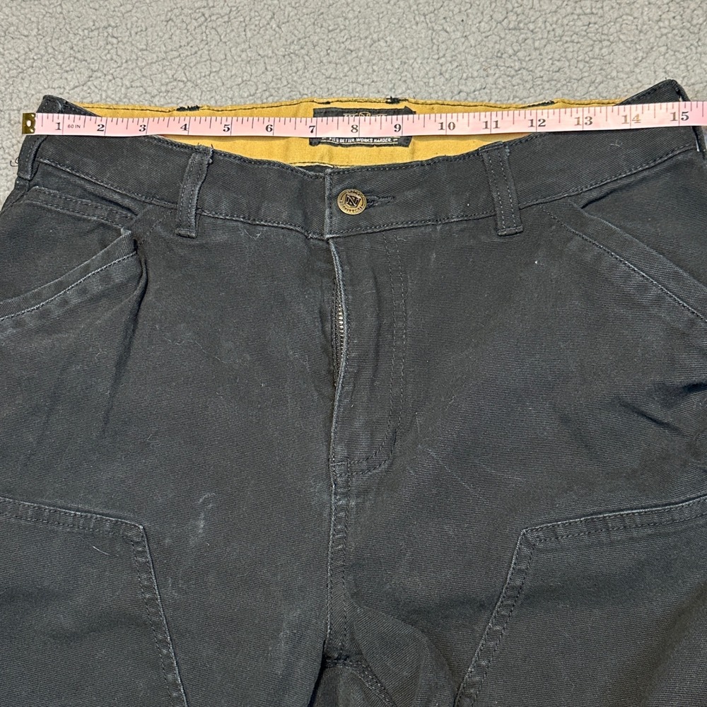 Noble Outfitters Womens Black Canvas Double Front Utility Work Pants Size 12 - Picture 8 of 8